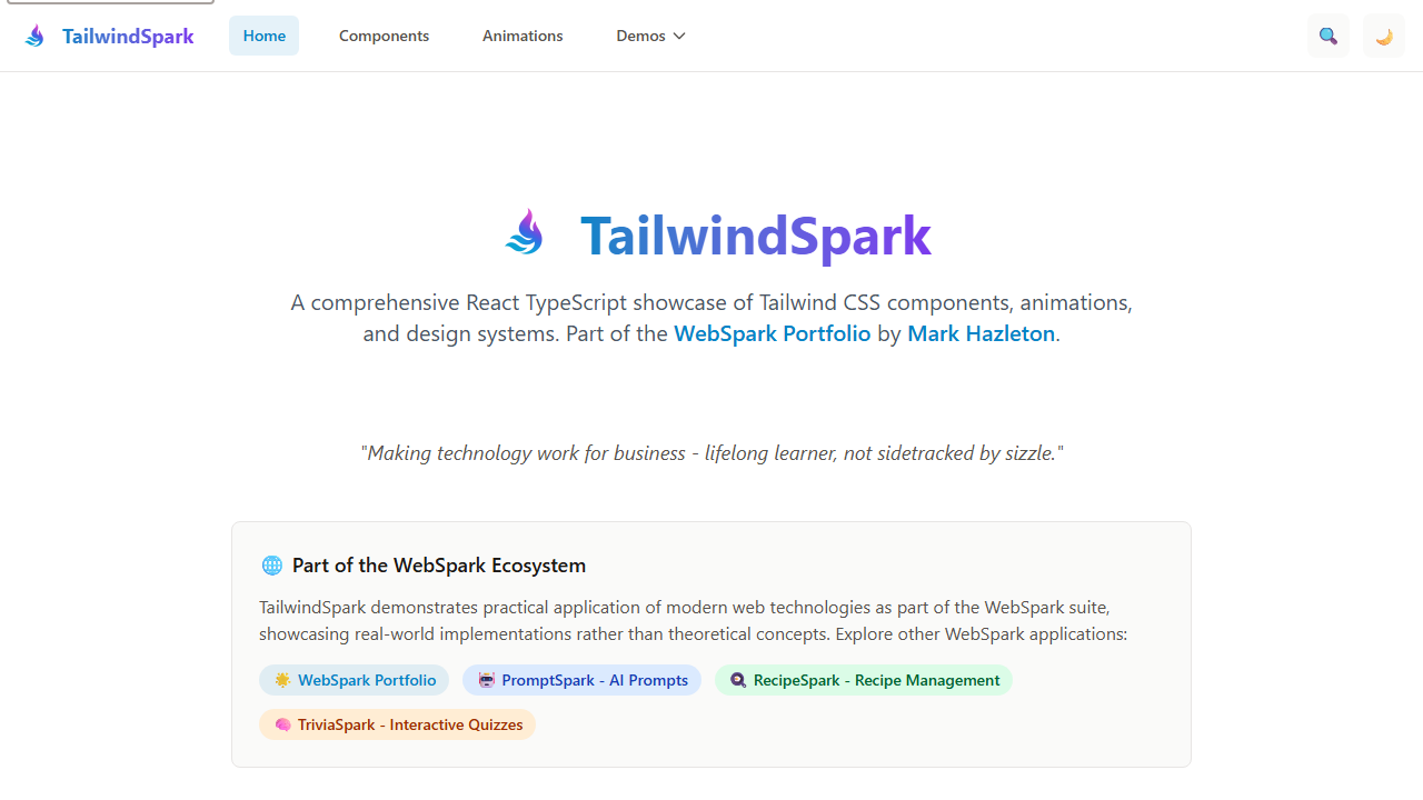 tailwind-demo screenshot